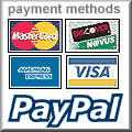 We accept credit cards ,PayPal and Google Wallet payments