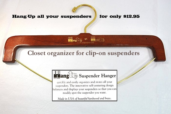 Buy th exclusive suspdner hanger called a Hang-Up from Holdup Suspender Company in Southfield Michigan